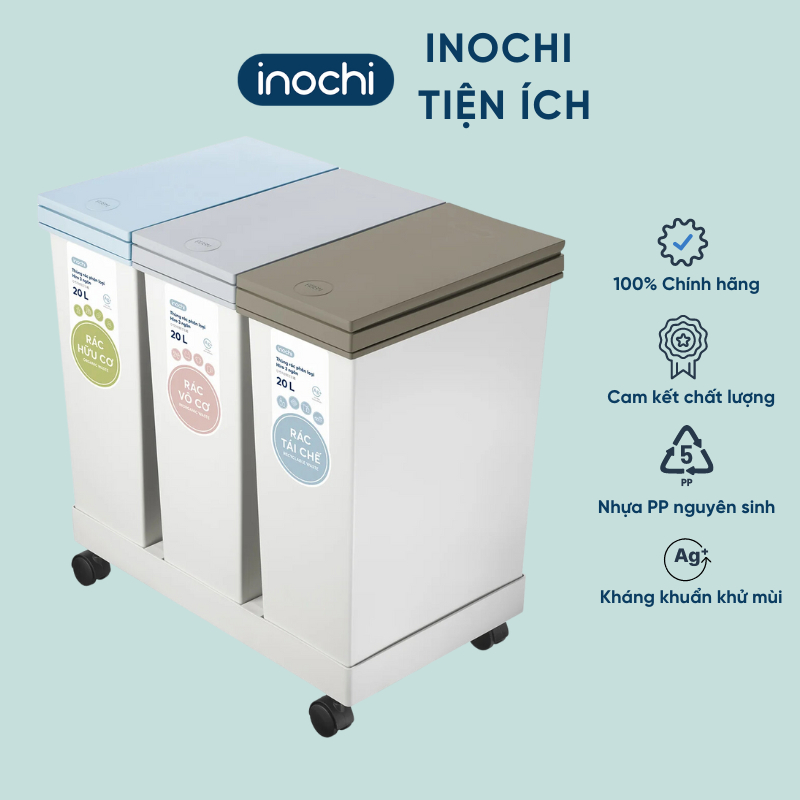Thùng rác INOCHI phân loại 1 NGĂN - 2 NGĂN - 3 NGĂN nhựa nguyên sinh ...