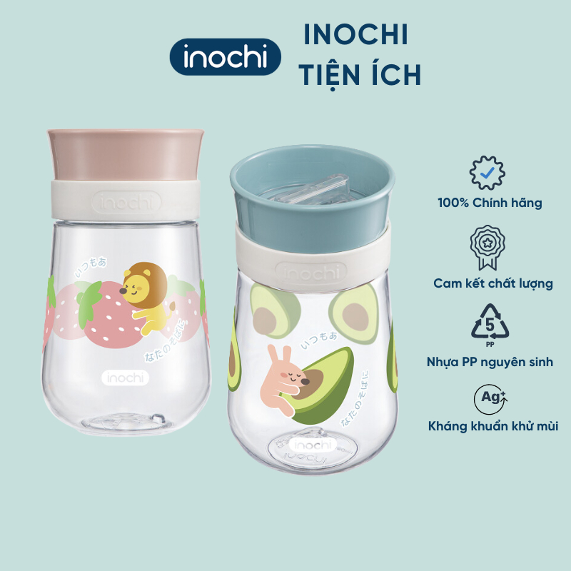 Bình tập uống thông minh Goki Circle an toàn dung tích 350ml - Chính hãng INOCHI