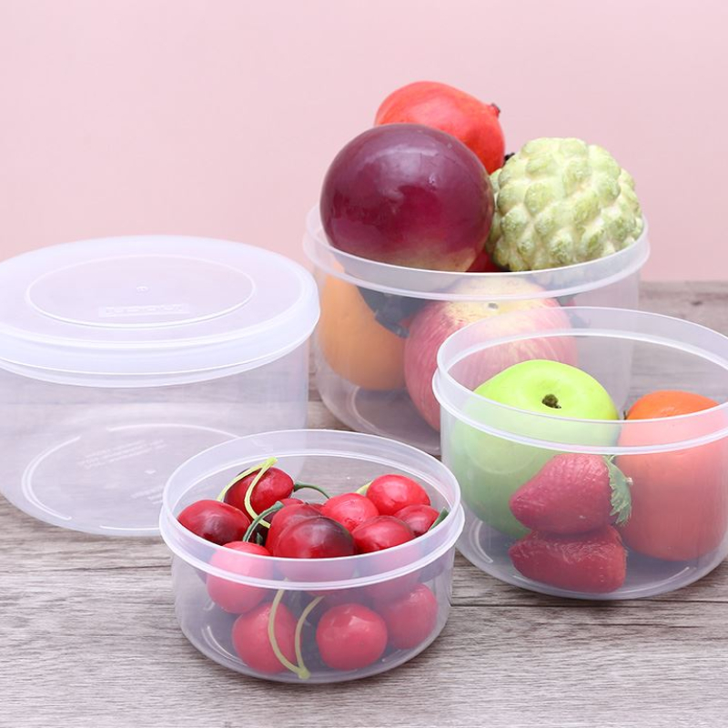 Bộ 4 hộp nhựa tròn đựng thực phẩm, an toàn, tiện dụng, chịu nhiệt tốt - CHÍNH HÃNG INOCHI