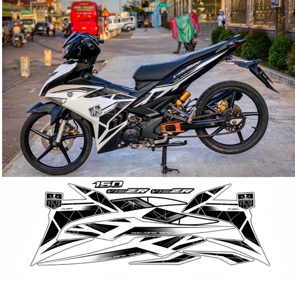 Tem rời EXCITER 150  cao cấp chất liệu in 3 lớp PPF chống nước không phai màu,.