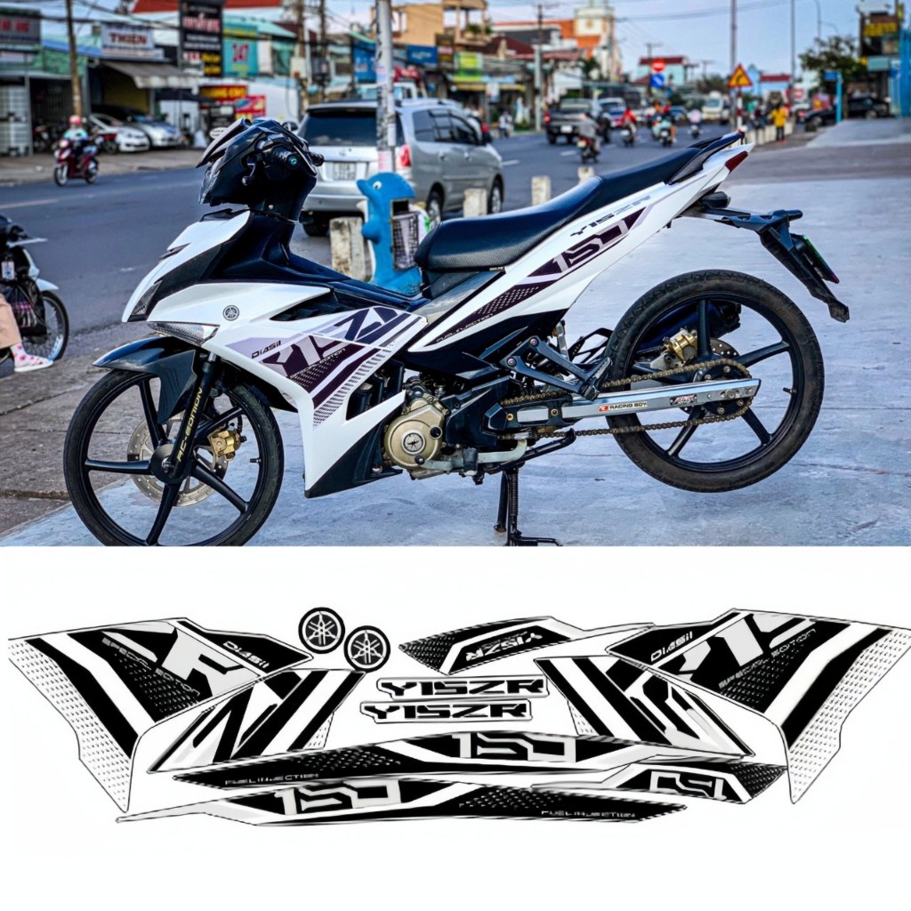 Tem rời EXCITER 150  cao cấp chất liệu in 3 lớp PPF chống nước không phai màu,.