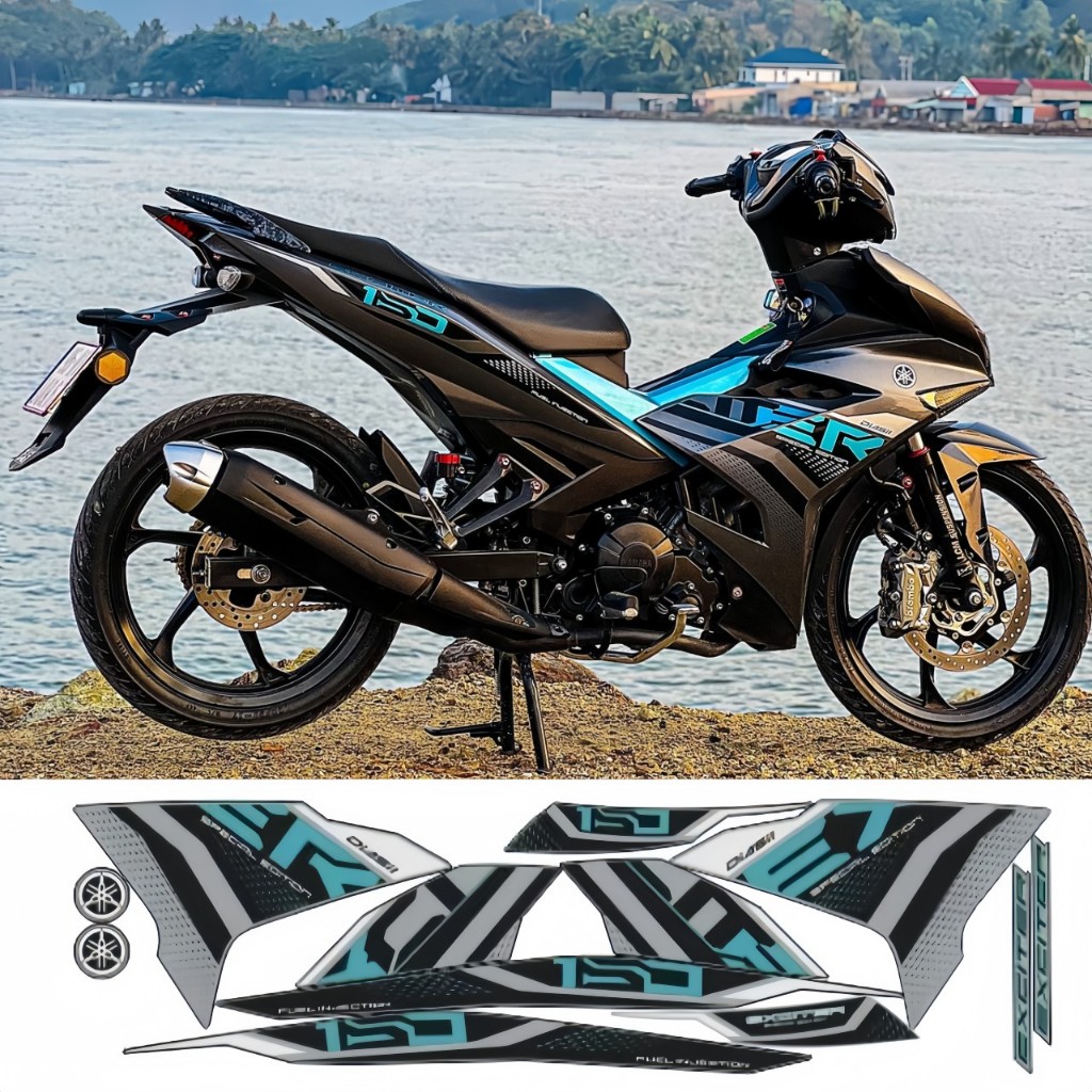 Tem rời EXCITER 150  cao cấp chất liệu in 3 lớp PPF chống nước không phai màu,.