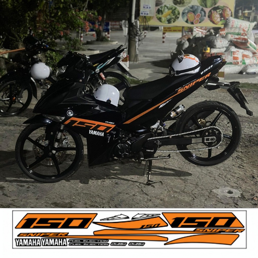 Tem rời exciter 150 cao cấp chất liệu in 3 lớp chống nước không phai màu.nhãn dán