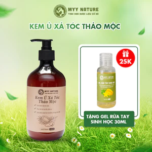 Kem Ủ Xả Tóc Thảo Mộc Myy Nature 500ml - Làm Mềm Mượt, Phục Hồi Tóc Hư Tổn, Khô Xơ, Không Dính Bết