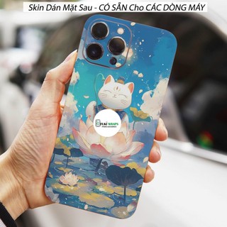 Tấm dán Skin Mặt Sau Mẫu Mèo Thần Tài MS033 FULL VIỀN 15promax , 14promax , 13promax , 12promax , 11promax  - FukiShop