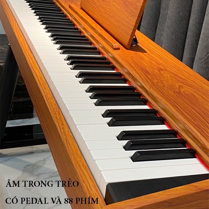 Đàn Piano Điện Bằng Gỗ Woim 88 Phím W-3101 Kèm Pedal,Bluetooth Midi Kết Nối App Bản Mỹ Phím Nặng Loa Dual Speaker Stereo