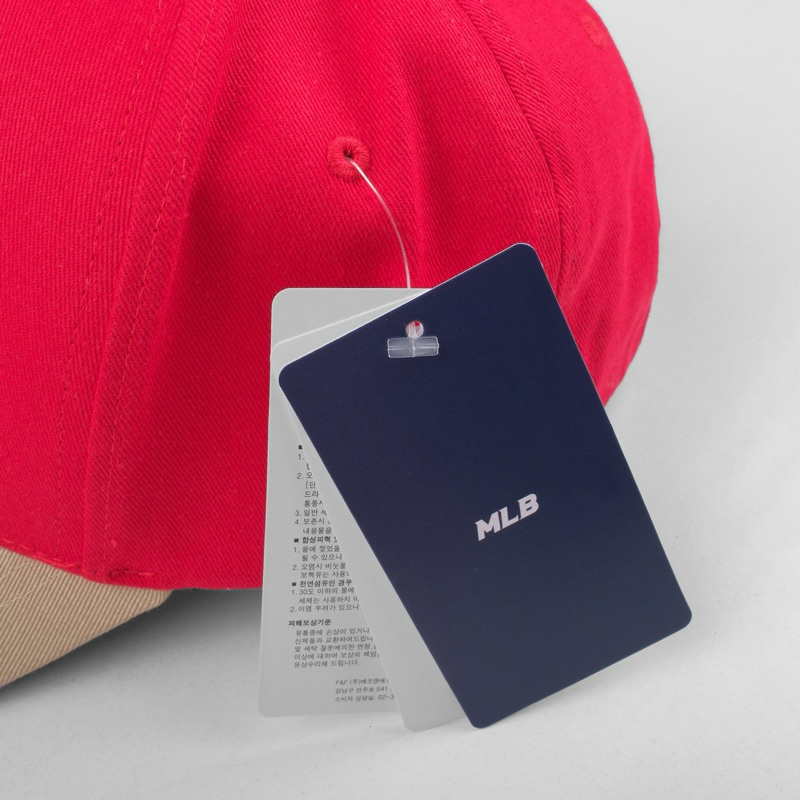 Mũ Nón lưỡi trai Meowist Unisex logo NY Đỏ Phối chất liệu vải Kaki nón lưỡi trai Hàn Quốc