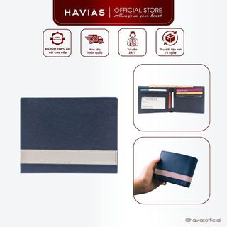 COSVER3 HAVIAS ví ngang nhiều ngăn chứa tiện lợi da bò Saffiano Ý nhập khẩu