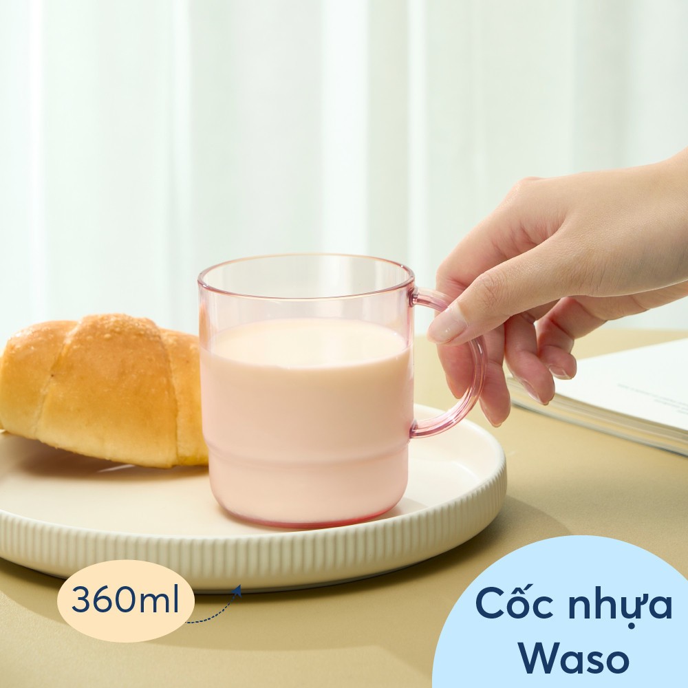 Cốc nhựa Inochi Waso 360ml - 490ml, nhựa cao cấp an toàn, sang trọng, cốc bền đẹp trong suốt