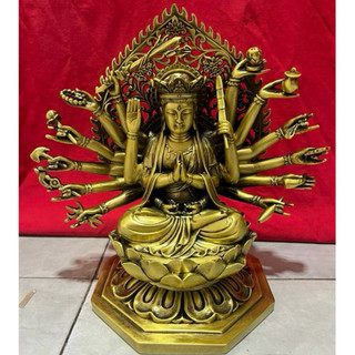 Tượng Chuẩn Đề Phật Thiên thủ thiên nhãn nghìn mắt nghìn tay bằng đồng vật phẩm phong thủy tâm linh trưng bày