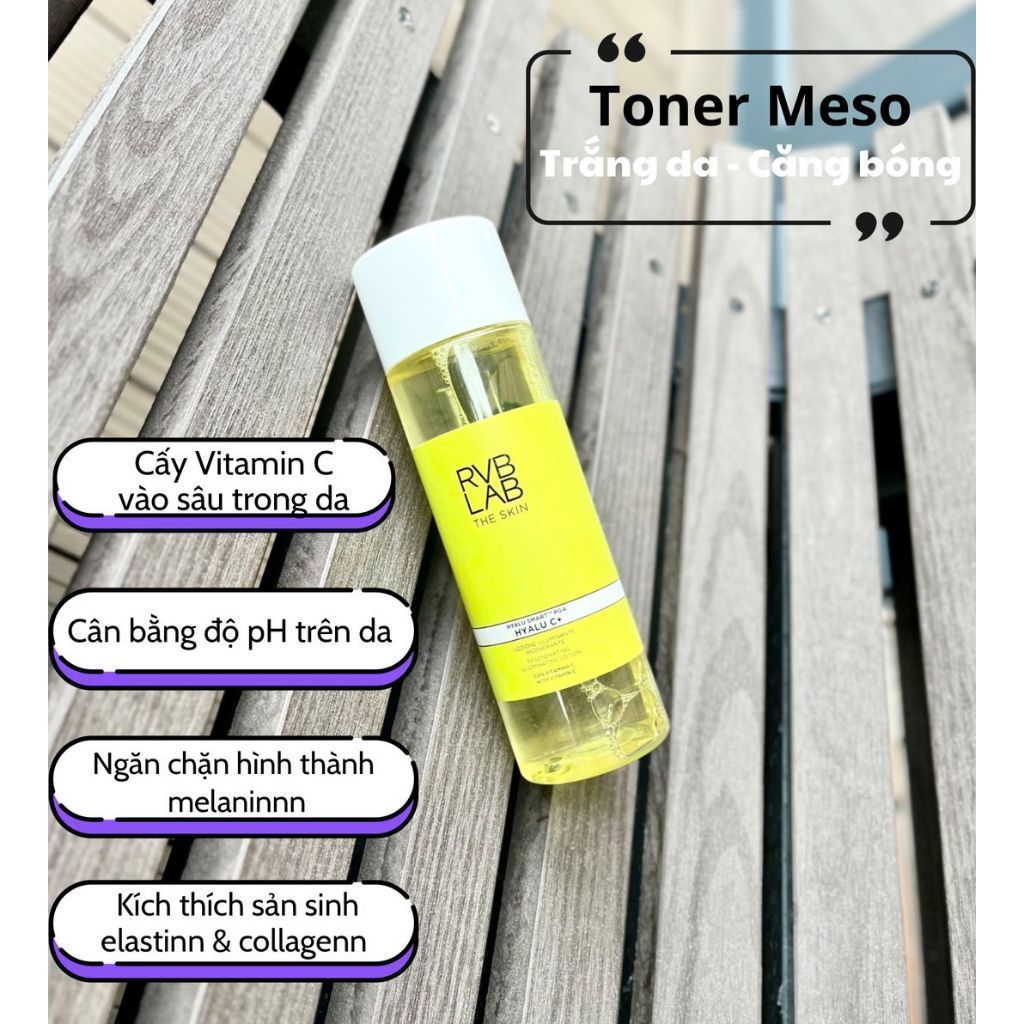 COMBO - CHÍNH HÃNG - Trọn bộ Mờ nám trắng da meso - Kem Dưỡng MESO C , Serum MESO C , Toner Hylalu MESO C+