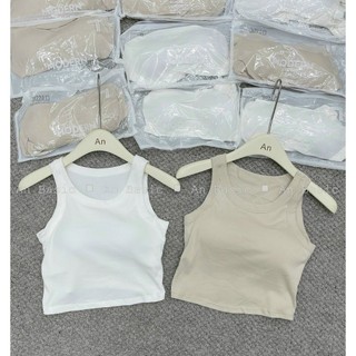 Áo Ba Lỗ Nữ Cotton Mềm Mịn Kèm Mút Ngực Co Giãn Freesize Từ 38 Đến 60kg