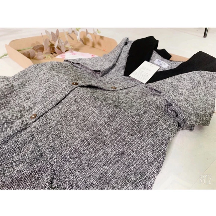 Váy Bầu V41 Thiết kế cổ đen chất vải dạ dày dặn,váy dạ phối váy đuôi cá dài dày dặn mềm mịn,phù hợp đi làm đi chơi