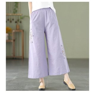 Quần đũi ống rộng cạp chun thêu họa tiêt độc lạ siêu xinh ( Mã SP5)