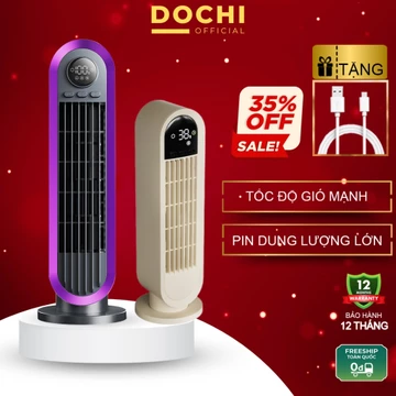 Quạt tháp để bàn tích điện Dochi icaros SH19 sạc pin dung lượng lớn chế độ gió mạnh thiết kế đứng