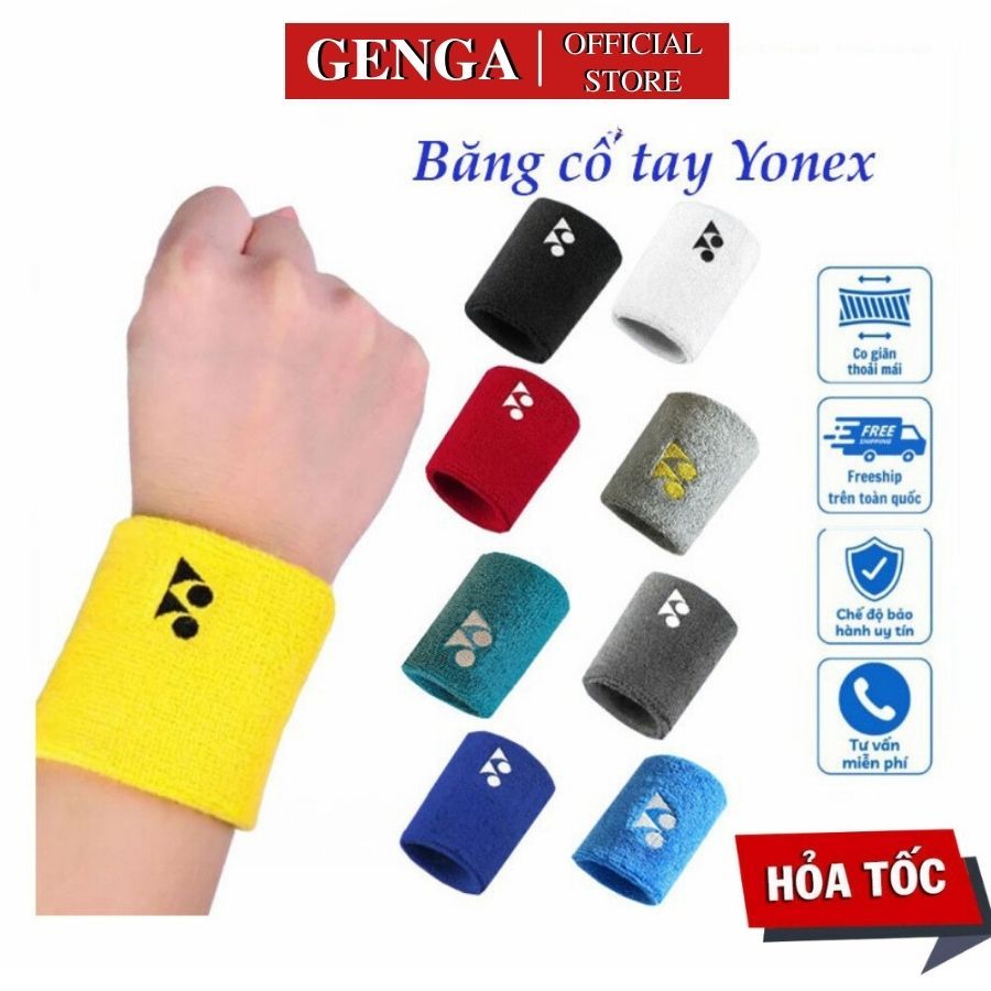 Băng cổ tay GENGA Băng chặn mồ hôi tay cầu lông Yonex ( hàng đẹp ) 1 ...