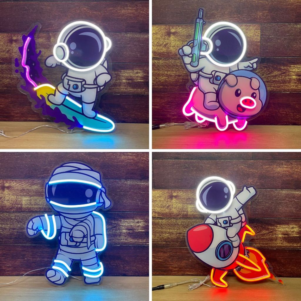 Đèn LED Neon Phi Hành Gia - Trang Trí Treo Tường - Đèn Trang Trí Phòng [KÍCH THƯỚC 35cm]