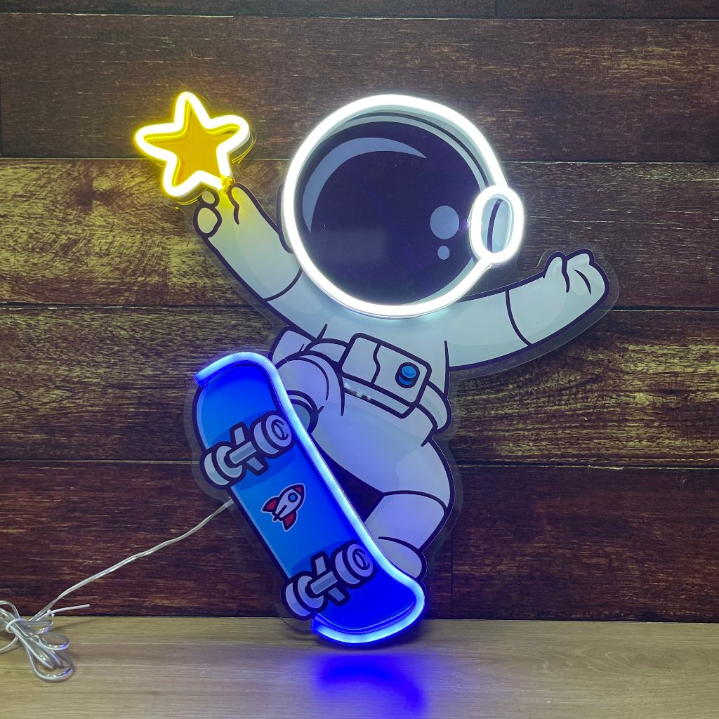 Đèn LED Neon Phi Hành Gia - Trang Trí Treo Tường - Đèn Trang Trí Phòng [KÍCH THƯỚC 35cm]