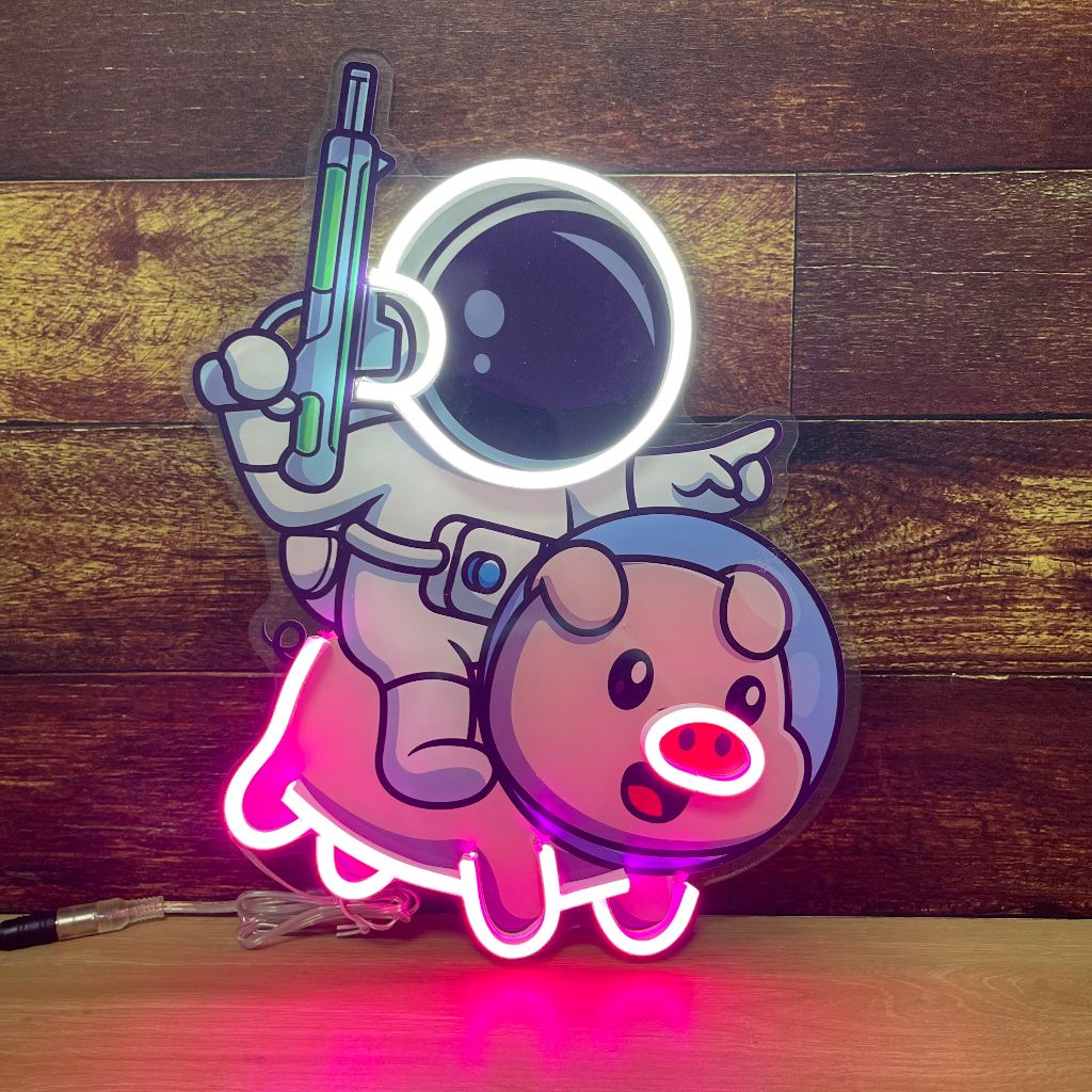 Đèn LED Neon Phi Hành Gia - Trang Trí Treo Tường - Đèn Trang Trí Phòng [KÍCH THƯỚC 35cm]