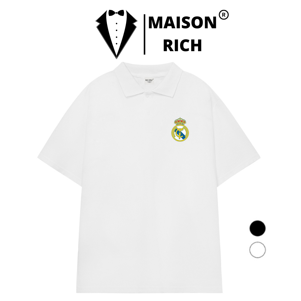 Áo polo maison rich premium polo shirt logo real madrid shopee việt nam