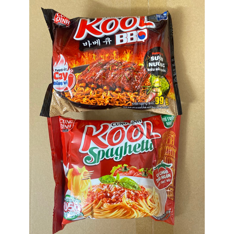 Mi Tr n Kool Spaghetti BBQ Cung inh Goi 99g 105g Shopee Vi t Nam