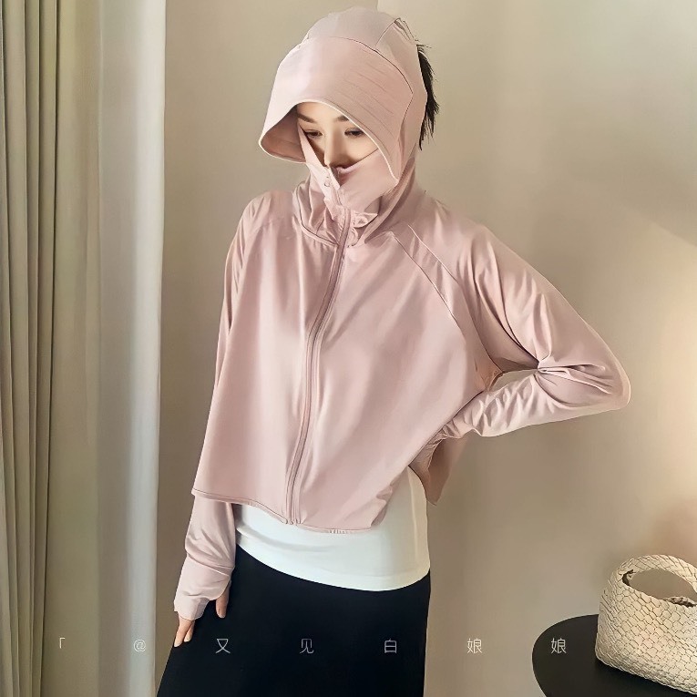 Áo Chống Nắng Nữ Dáng Ngắn Vải Lụa Băng Mềm Mát,Chống Tia UV,Thấm Hút Mồ Hôi