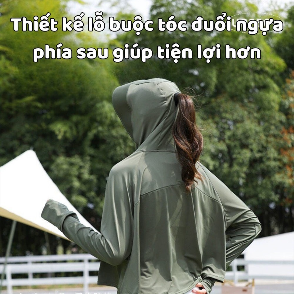 Áo Chống Nắng Nữ Dáng Ngắn Vải Lụa Băng Mềm Mát,Chống Tia UV,Thấm Hút Mồ Hôi