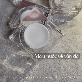 màu nước vẽ vân đá trắng đen - màu làm loang không cần hơ
