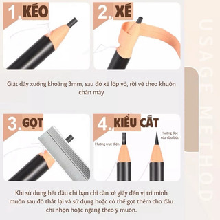 Chì xé kẻ chân mày WODWOD chống nước siêu mảnh