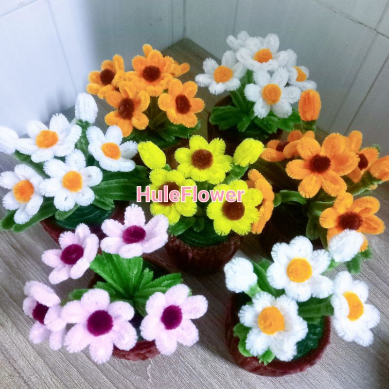Chậu hoa cúc mini kẽm nhung để bàn cao 14cm ngang 7cm decor bàn học ...
