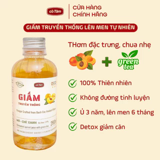 Giấm mơ Cô Tâm 280ml, lên men chậm, thơm đặc trưng chua nhẹ