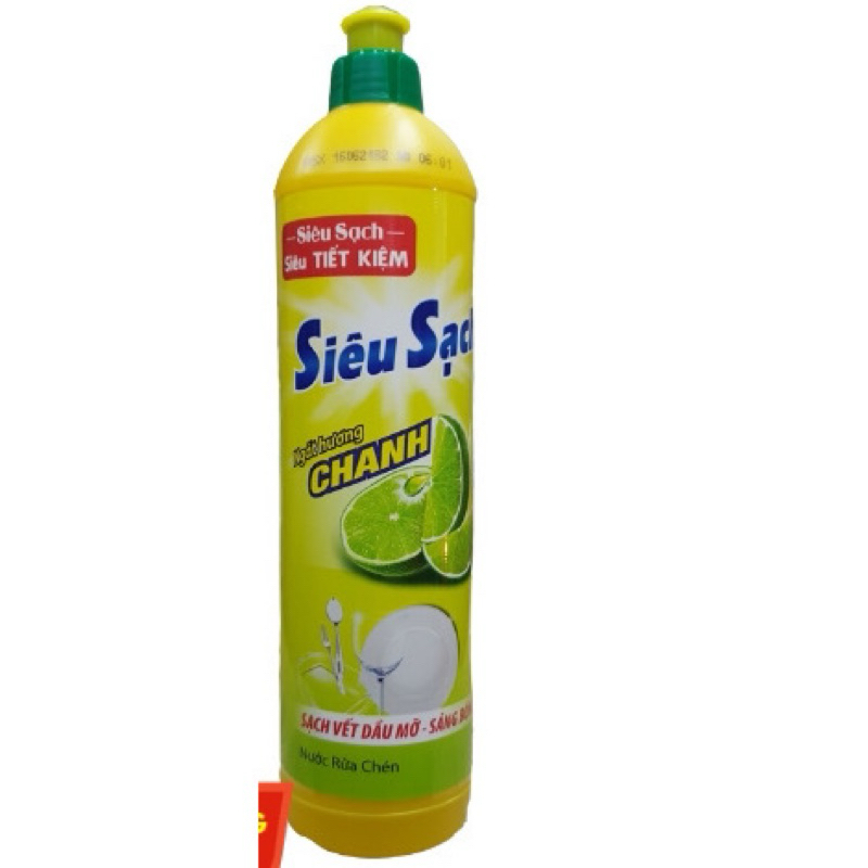 Nước Rửa Chén Lix Siêu Sạch Hương Chanh 750g NS750 Sạch Bay Dầu Mỡ Thơm Mát Hương Chanh