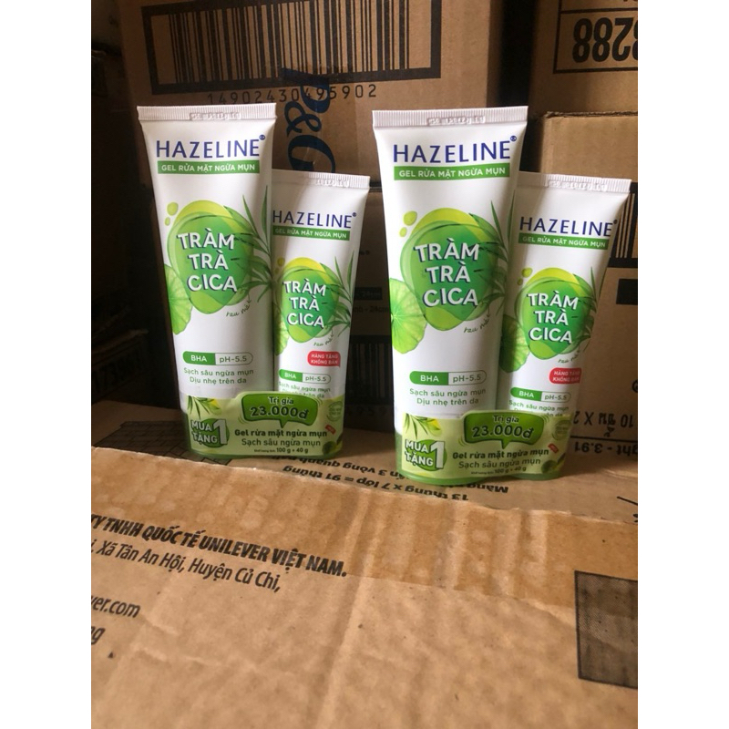 HAZELINE gel rửa mặt 100gr tặng