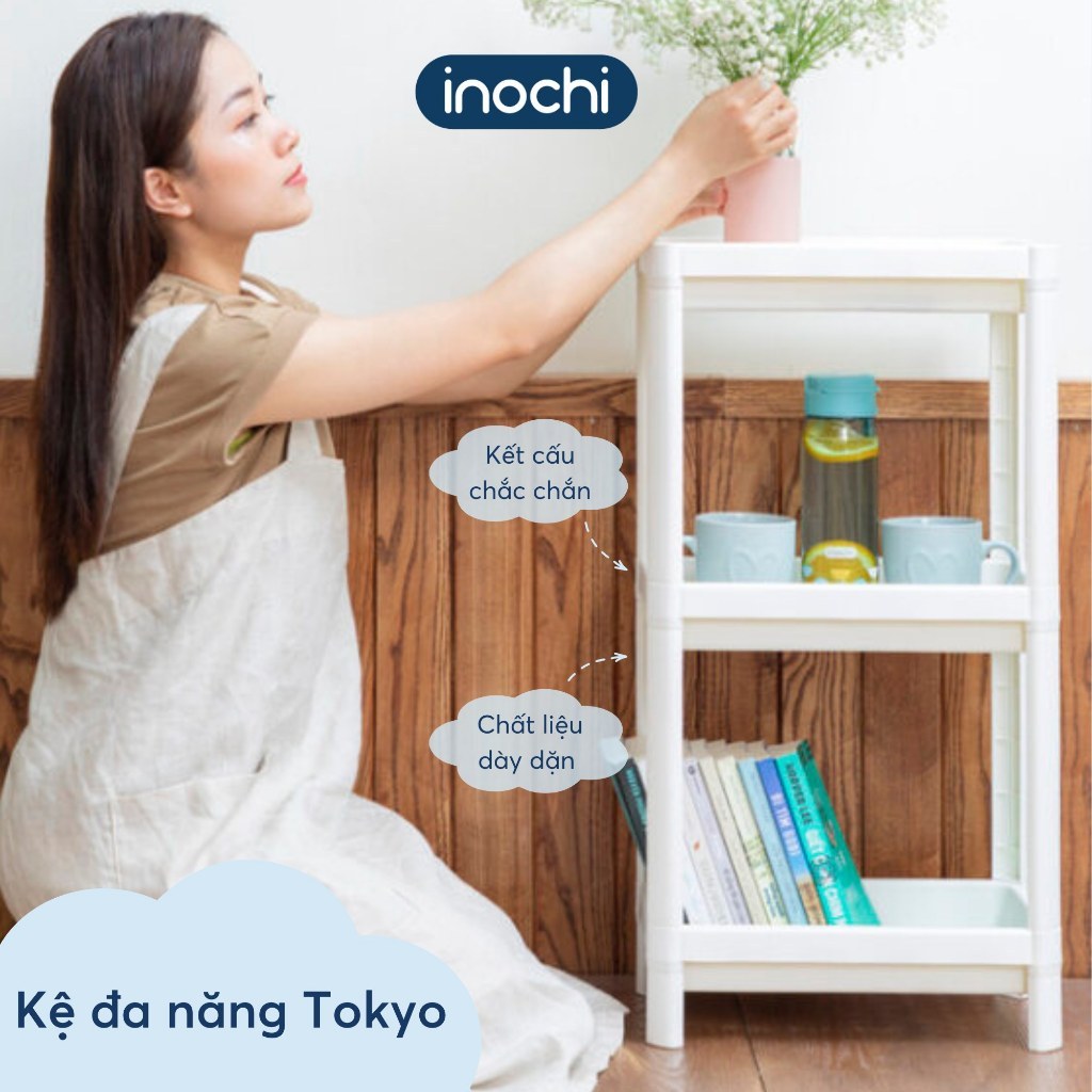 Ảnh Kệ đa năng Tokyo 2 3 4 tầng INOCHI - Kệ đựng mỹ phẩm, kệ sách, kệ nhựa tự lắp ráp tiện dụng 2