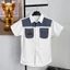 Áo Sơ Mi Nam phối vải, ngắn Tay, Vải cotton, co dãn nhẹ, độ dày vừa phải Menswear Top