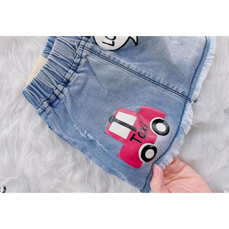 Chân Váy Jean Bé Gái Hàng Xuất Dư Xinh Xắn D8995 Size 6/9M-24/36M (5-15kg) Váy Denim Dễ Phối Đồ