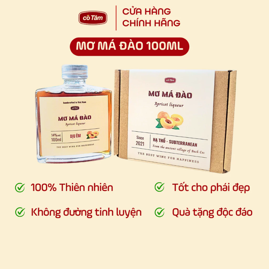 Mơ Má Đào Cô Tâm (100ml) - Sản phẩm thủ công từ làng cổ Bách Cốc