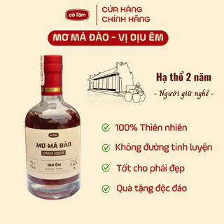 Mơ Má Đào - vị Dịu Êm - Thương hiệu Cô Tâm (375ml/500ml) - Sản phẩm thủ công từ làng cổ Bách Cốc
