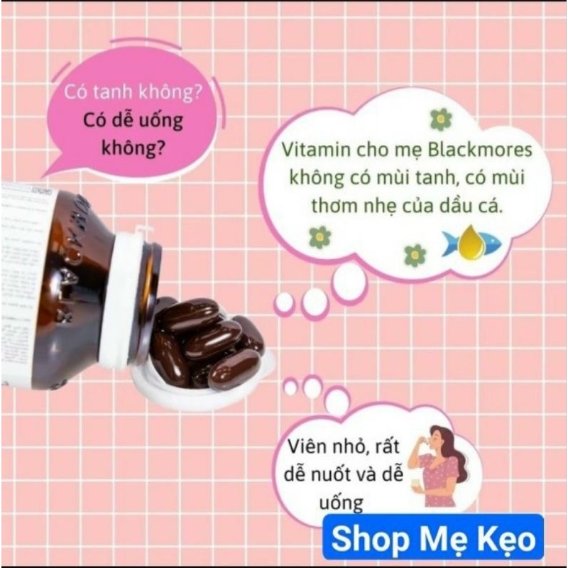 Viên Uống Tổng Hợp Cho Mẹ Bầu 60 viên Blackmores Pregnancy and Breast Feeding Gold, Của Úc