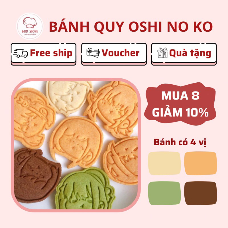 Oshi No Ko Cookie, Bánh quy anime Oshi no ko nhân vật Ai Hoshino, Aqua ...