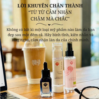 Combo dưỡng da giúp giảm thâm, nám và đều màu da Serum 20ml, kem dưỡng sáng da 50g và nước hoa hồng.