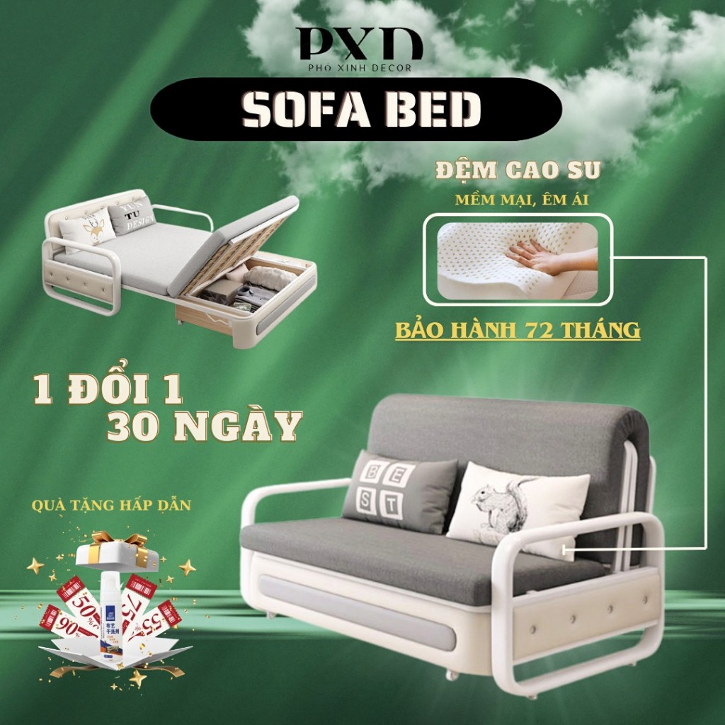 [FREESHIP] Sofa giường, Giường thông minh gấp gọn, Ghế Giường khung ...