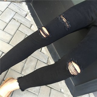 Quần Jean Nữ Lưng Cao Skinny AMILY màu đen chất bò màu trắng co giãn có BIGSIZE