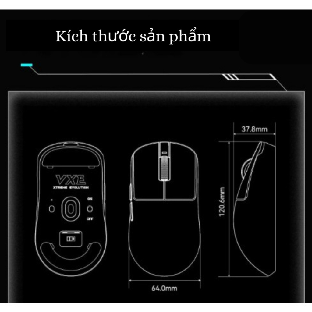 Chuột không dây VXE R1 SE | R1 PRO -  Dùng cho Laptop, PC chơi game văn phòng - Polling rate hỗ trợ lên tới 4k | BigBuy360 - bigbuy360.vn