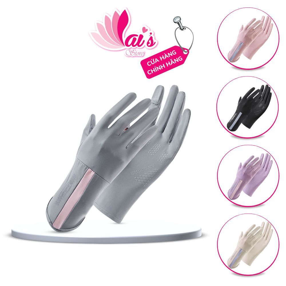 Găng Tay Chống Nắng UPF50+ Chống Tia UVA UVB Mỏng Nhẹ Thun Lạnh Thoáng Khí Chống Trượt Lái Xe manhdoan ntt95