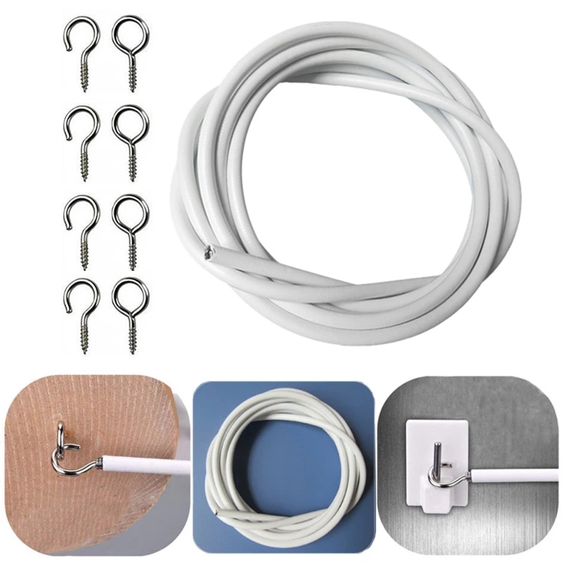 ( Dài 2M/3M/5M ) Bộ Dây Treo Rèm Cửa Sổ, Dây Phơi Đồ, Dây Cáp Treo ...
