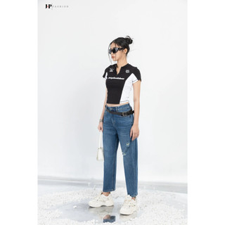Quần Jean Nữ JP FASHION Kiểu Dáng Baggy, Quần Jean Rách Lưng Cao Vải Mềm Co Dãn Cân Mọi Vóc Dáng 11109723