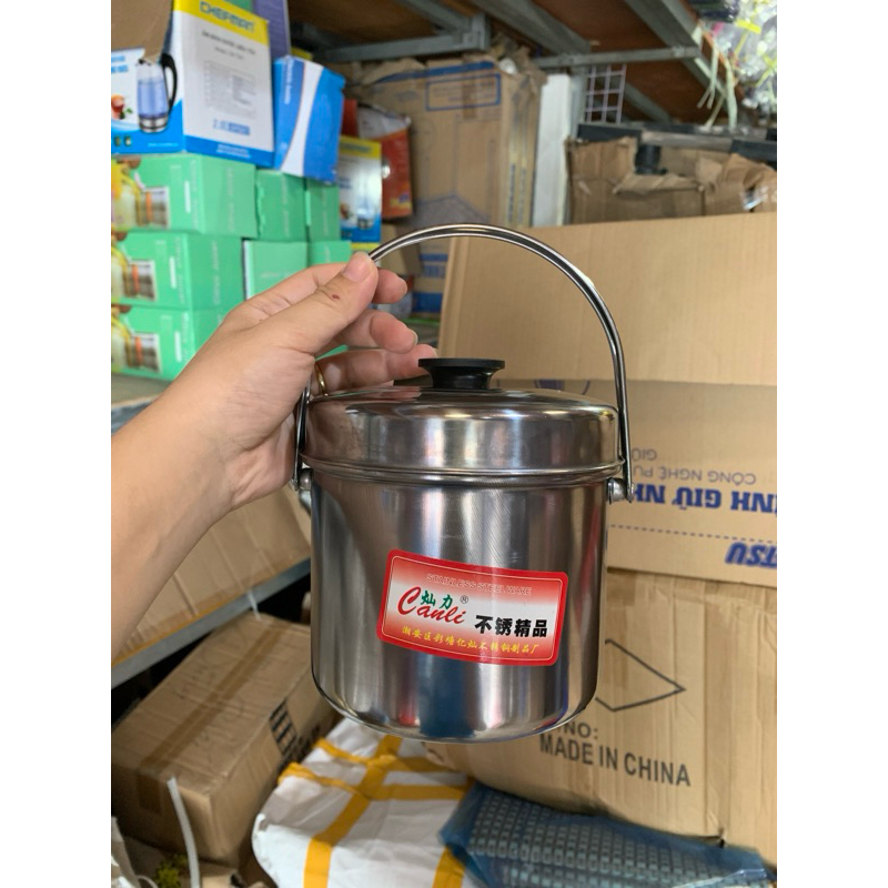 Xách cháo, cà men inox 1 ngăn có ngăn chia tiện lợi | Shopee Việt Nam