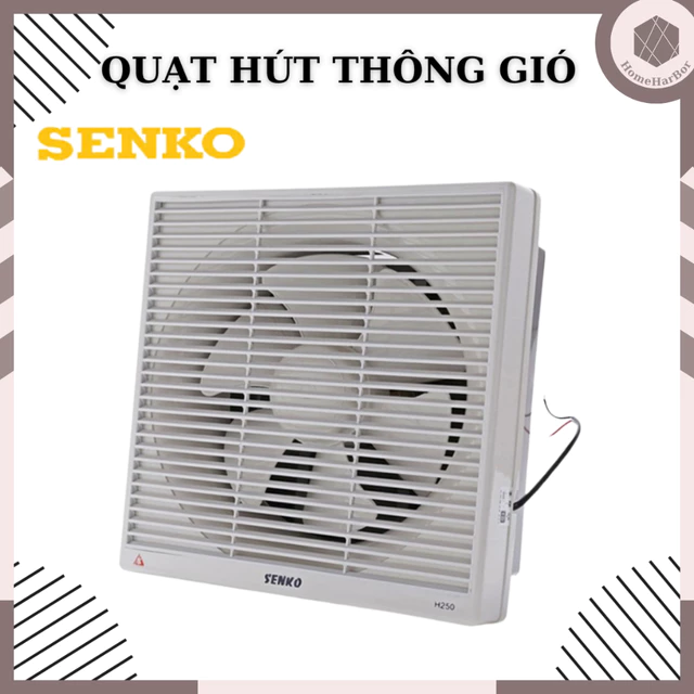 Quạt Hút Mùi Gắn Tường Senko H250 (40W) - Hút 2 Chiều Thông Gió Nhà Bếp, Nhà Tắm, Quạt Hút Mùi Tico