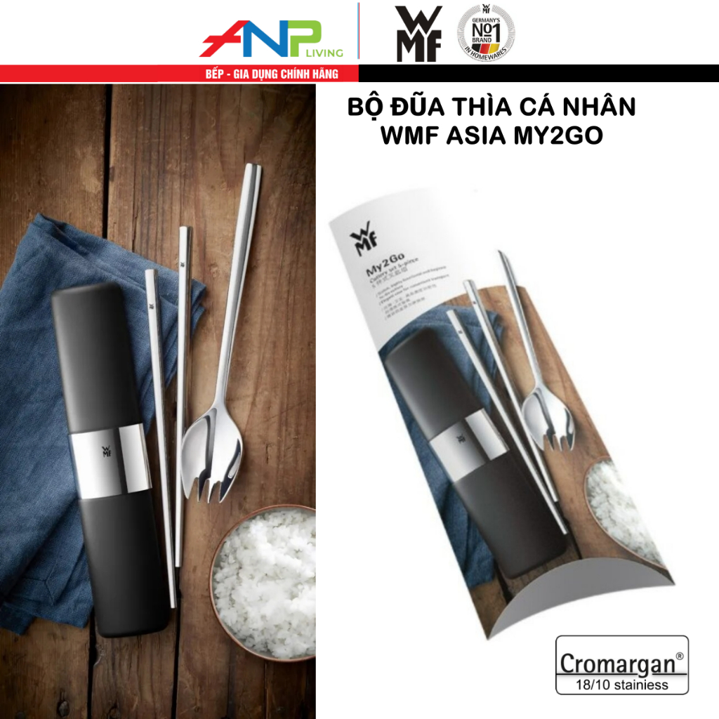 Bộ Đũa Thìa Cá Nhân WMF Asia My2Go (Chất Liệu Thép Không Gỉ Cormargan ...
